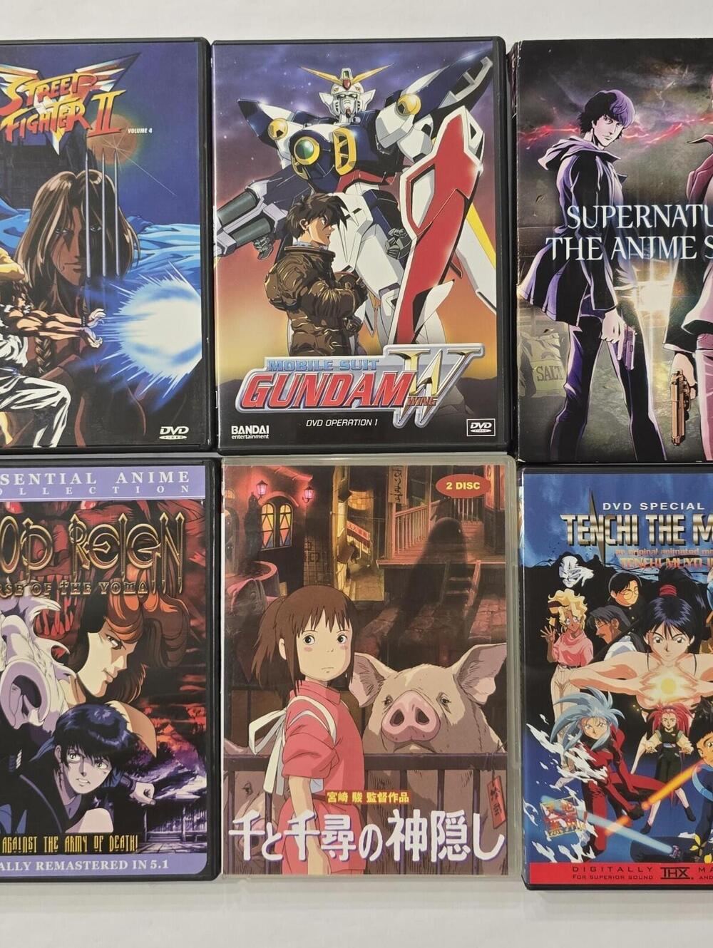 Anime Lot Gundam Wing Spirited Away Tenchi Movie Supernatural Blood Reign Street